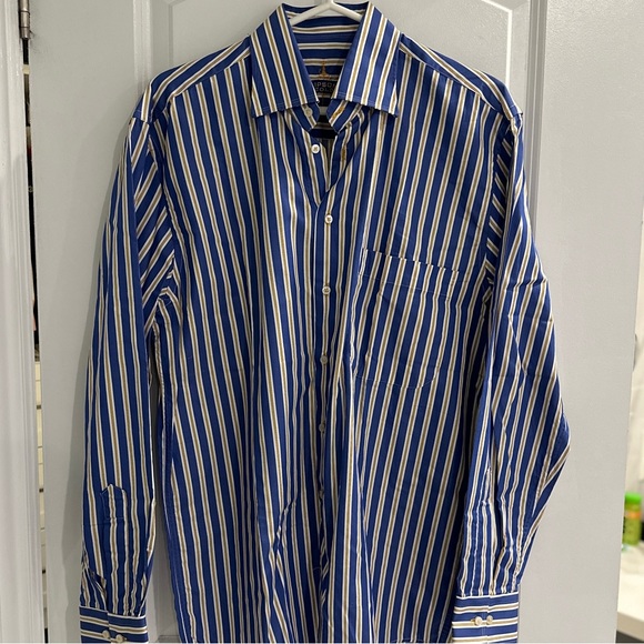 Blue Gold Dress Shirt - Picture 1 of 4
